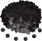 50g/1.76oz Metallic Glitter Foil Confetti 15mm Black Round Confetti Glitter Table Circle Dots Confetti Throwing Sequins for Party Decorations (Black/ZX-YX)